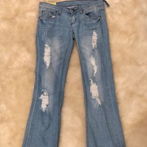 Ripped flare jeans size 28